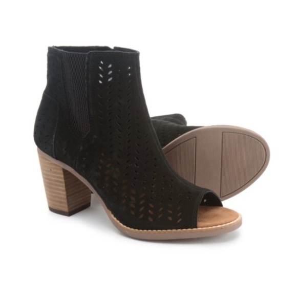 Toms Shoes - Women’s TOMS Majorca Black SUEDE LEATHER HIGH HEEL